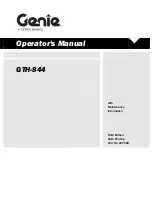 Terex Genie GTH-844 Operator'S Manual preview