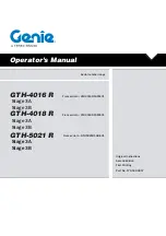 Terex Genie GTH4016 SR Operator'S Manual preview