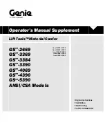 Terex Genie Lift Tools GS-2669 Operator'S Manual Supplement preview