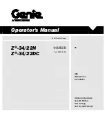 Terex Genie Z-34/22DC Operator'S Manual preview