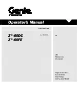 Terex Genie Z-60DC Operator'S Manual preview