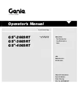 Preview for 1 page of Terex GS69F-18000 Operator'S Manual