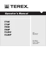 Preview for 1 page of Terex T120C Operator'S Manual