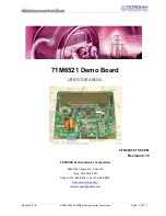 Preview for 1 page of Teridian 71M6521 User Manual