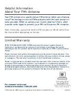 Preview for 4 page of TERK Technologies Terk FM+ Owner'S Manual