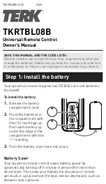 Предварительный просмотр 1 страницы TERK Technologies TKRTBL08B User Manual