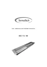 TermaTech BIO 70 User, Maintenance And Installation Manual предпросмотр