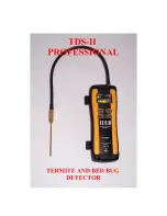 Termite detection systems TDS-II Operator'S Manual preview