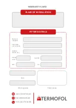 Предварительный просмотр 22 страницы TERMOFOL TF-H1 Mark II Operating Manual