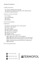 Предварительный просмотр 16 страницы TERMOFOL TF-HMP1000 WIFI Installation & Operation Instructions