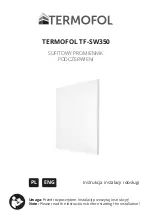 TERMOFOL TF-SW350 Installation & Operation Instructions preview