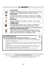 Preview for 27 page of Termozeta cappuccione Instruction Manual