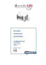 Предварительный просмотр 2 страницы Termozeta ilfornotto 180 CV Instruction Manual