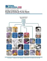 Preview for 1 page of Terra Universal Ductless Exhaust Fume Hood Installation And Operating Manual