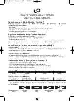 Preview for 2 page of Terraillon FAMILY BODY CONTROL Manual