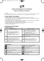 Preview for 3 page of Terraillon FAMILY BODY CONTROL Manual