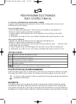 Preview for 7 page of Terraillon FAMILY BODY CONTROL Manual