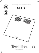 Terraillon SOLAR Instruction Manual предпросмотр