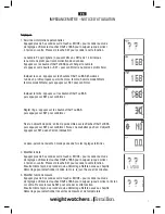 Preview for 7 page of Terraillon WIEGHT WATCHERS EASY VIEW Instruction Manual