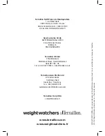 Preview for 88 page of Terraillon WIEGHT WATCHERS EASY VIEW Instruction Manual