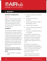 Preview for 4 page of Terrain Dynamics 700C AIRhub Operating Manual