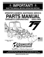 Terramite T5D Operator'S Handbook, Maintenance, Service & Parts Manual preview