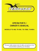 terrasaw TS-400 Operator Owner'S Manual preview