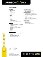 Preview for 2 page of TerraTec Aureon 5.1 PCI Product Information