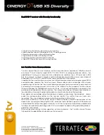 Предварительный просмотр 1 страницы TerraTec CINERGY DT USB XS DIVERSITY Technical Data