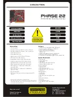 Предварительный просмотр 2 страницы TerraTec PHASE 22 Technical Data