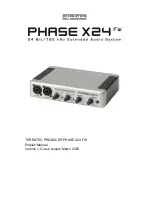 TerraTec PHASE X24 fw Manual предпросмотр