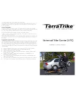 Preview for 1 page of TerraTrike Universal Trike Carrier Installation And User Manual