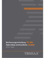 Terrax TX 930 Operating Instructions Manual preview