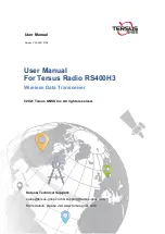 Предварительный просмотр 1 страницы TERSUS RS400H3 User Manual