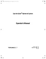 Terumo BCT Spectra Optia Apheresis System Operator'S Manual предпросмотр