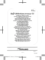 Terumo R2P Metacross RX Manual предпросмотр