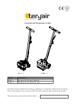 Teryair FPHD-11 Operation And Maintenance Manual предпросмотр