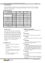 Preview for 3 page of Teryair FPHD-11 Operation And Maintenance Manual