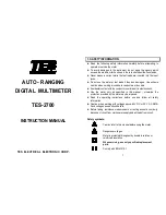 TES TES-2700 Instruction Manual предпросмотр