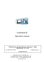 Preview for 1 page of TESA Auto lift system Installation & Operation Manual