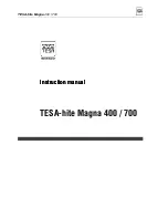 Предварительный просмотр 1 страницы TESA TESA-hite Magna 400 Instruction Manual