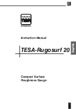 Preview for 1 page of TESA TESA-Rugosurf 20 Instruction Manual