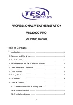 TESA WS2900C-PRO Operation Manual preview