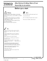 Preview for 2 page of Tesco 414-3575 Assembly Instructions Manual