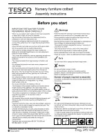 Preview for 2 page of Tesco 553-3071 Assembly Instructions Manual