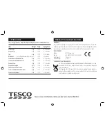 Предварительный просмотр 8 страницы Tesco DFPS08 User Manual