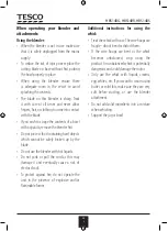 Preview for 4 page of Tesco HBS14BG User Manual