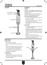 Preview for 5 page of Tesco HBSS14B User Manual