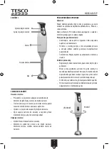 Preview for 13 page of Tesco HBSS14B User Manual