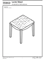 Preview for 1 page of Tesco Loire Stool Assembly Instructions